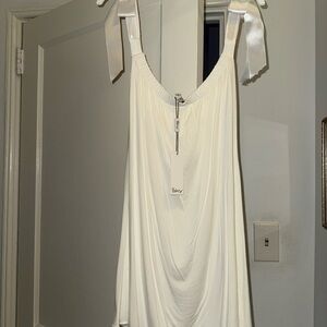 Sky Ivory Draped Dress